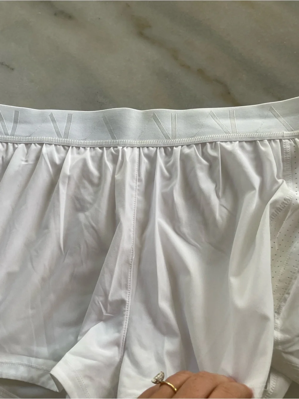 Alala White Women's Running Shorts with Perforated Sides size L